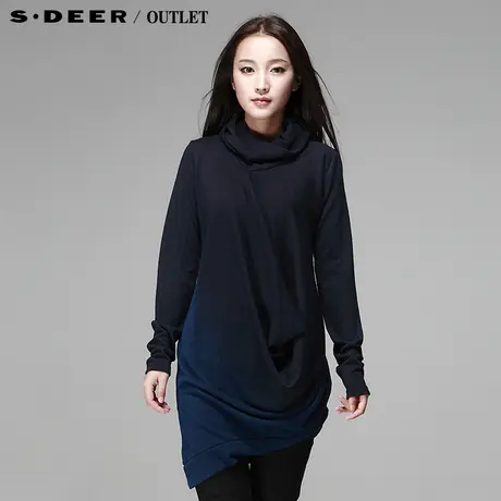 【新品】sdeer圣迪奥专柜正品女冬设计感渐变女士上衣3480218图片