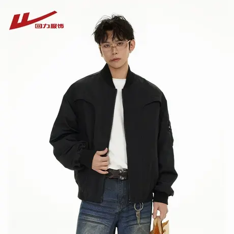 回力美式潮牌飞行夹克男士春秋季2025新款宽松休闲男生棒球服外套图片