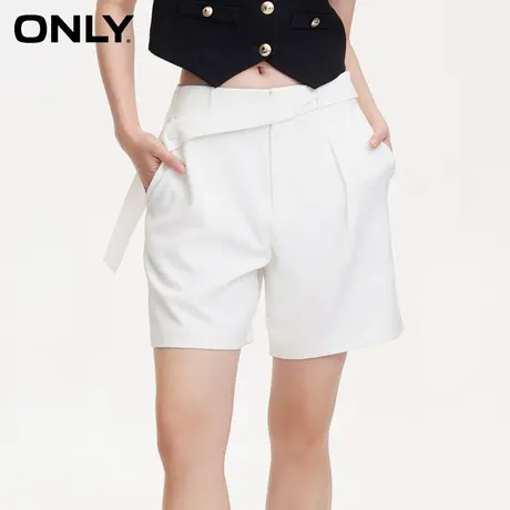 ONLY奥莱夏季简约百搭飘带装饰A字短裤休闲裤女图片