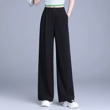阔腿裤女夏季2025新款高腰宽松垂感直筒休闲裤子时尚显瘦速干长裤图片