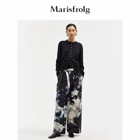 Marisfrolg玛丝菲尔繁华花稿休闲阔腿裤商品大图