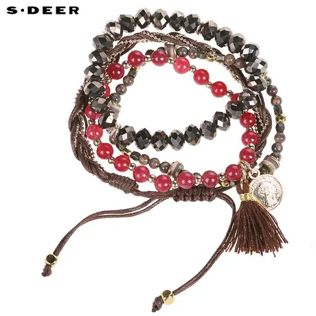 【商场同款】sdeer圣迪奥女装复古设计组合手链S144843B4图片