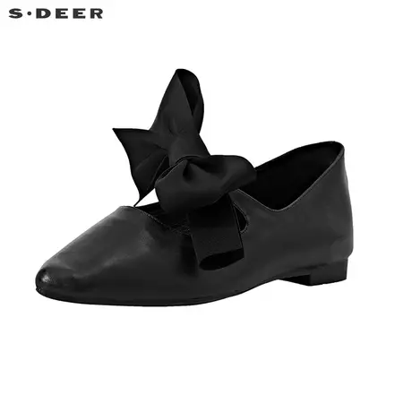 sdeer圣迪奥优雅蝴蝶结尖头皮鞋S20283974图片