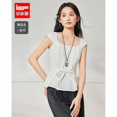 IEF/爱依服2025夏季文艺通勤纯欲基础时尚百搭显瘦修身短款背心图片