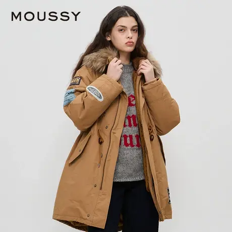 【明星同款】MOUSSY春季新品贴布刺绣N3B连帽棉服028HA430-0171图片