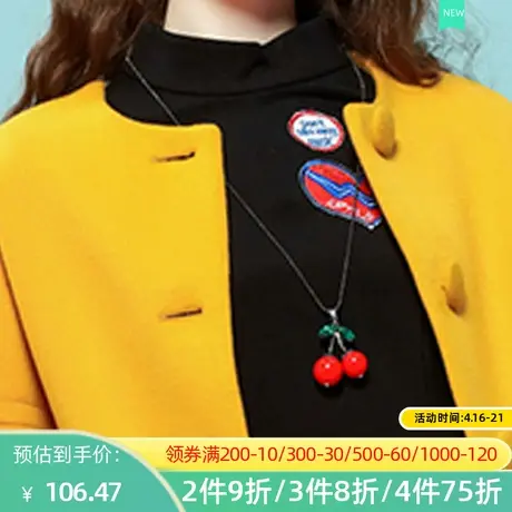 秋水伊人2020春季新款时尚气质英伦毛呢中长款大衣外套女FR817商品大图