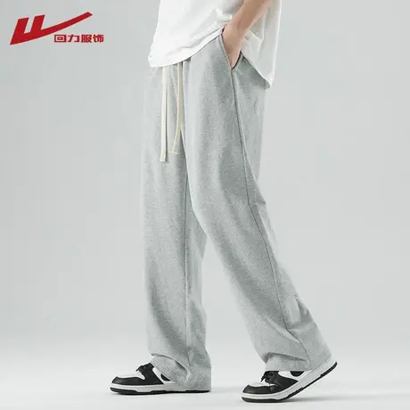 回力夏季薄款运动裤男2025新款宽松阔腿卫裤直筒休闲工装长裤子潮商品大图