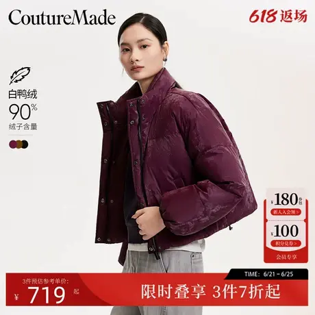 Vero Moda羽绒服24冬季新款双面穿光泽感短款面包服324423008商品大图