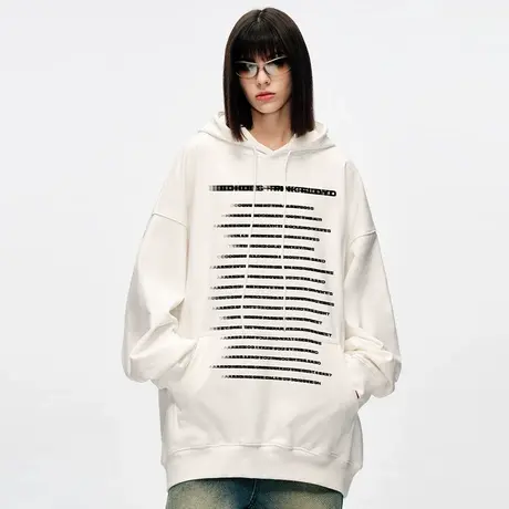 木村三社SANSYAS 2024秋冬美式街头字母连帽卫衣男女款帽衫上衣商品大图