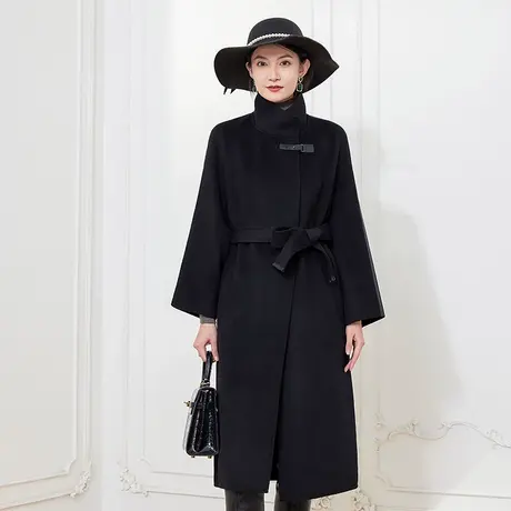 希区瑞普立领美拉德色设计感气质高级双面羊毛大衣女秋冬外套商品大图