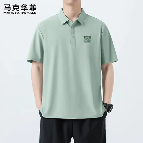 马克华菲男士休闲短袖POLO衫2025新款夏季冰感透气体恤衫上衣男X商品大图