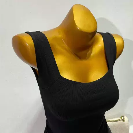 choa好看 本期必入前后两穿 收副乳 方领宽肩带短款背心上衣女夏商品大图