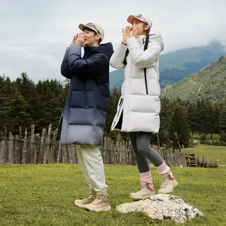 测试勿拍-羽绒服男女连帽保暖厚外套阿勒泰情侣商品大图