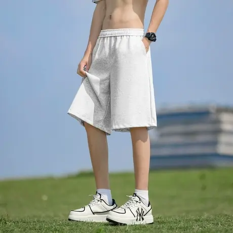 回力冰丝休闲短裤男士夏季2025薄款宽松阔腿青少年速干运动五分裤商品大图