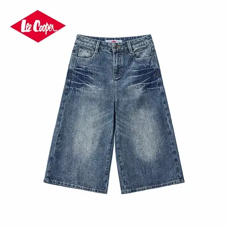 Lee Cooper/李库珀 牛仔裤女士夏季宽松阔腿显瘦复古休闲直筒中裤图片