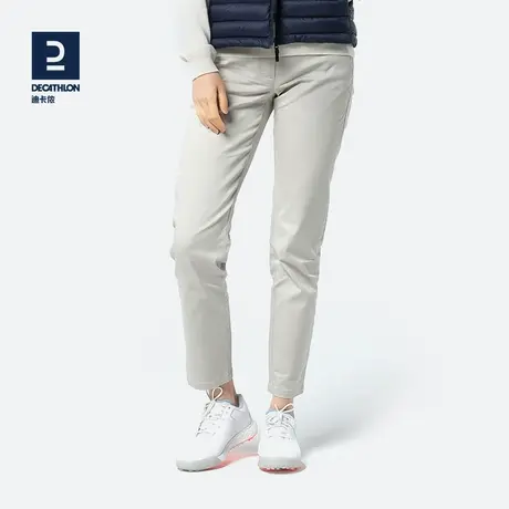 迪卡侬休闲女裤直筒运动裤女弹力春夏高尔夫女士修身显瘦棉裤SAG2商品大图