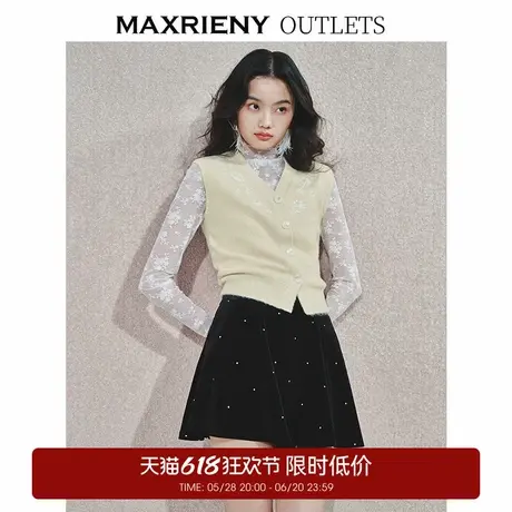 【奥莱】MAXRIENY月桂小衫日氛围感马夹背心修身显瘦马甲图片
