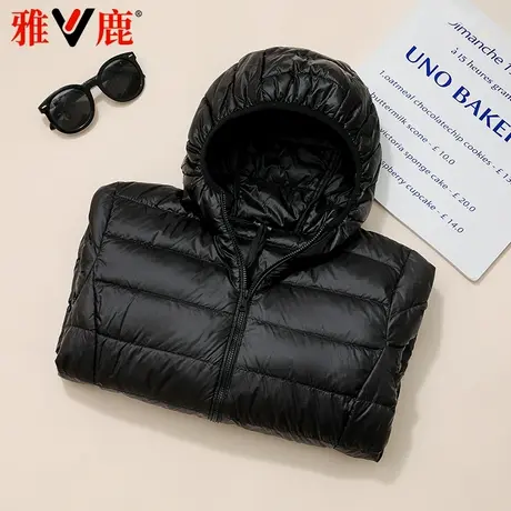 雅鹿官方正品2022年新款轻薄羽绒服女款轻便短款超薄显瘦秋冬外套商品大图