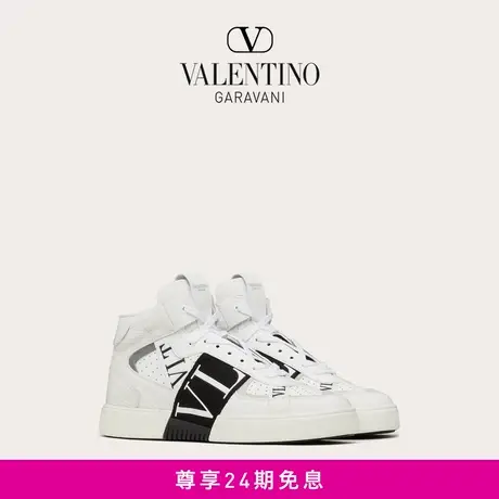 【24期免息】华伦天奴VALENTINO男士 VL7N 小牛皮绑带中帮运动鞋图片