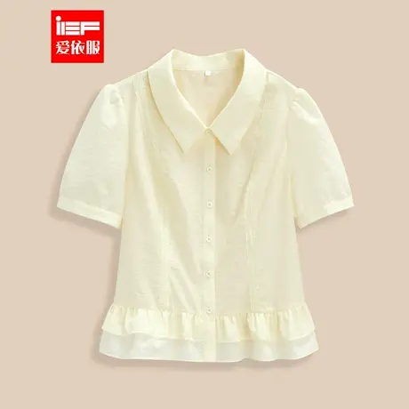 IEF/爱依服【大码女装】2025夏季新款法式温柔小女人气质显瘦衬衫图片