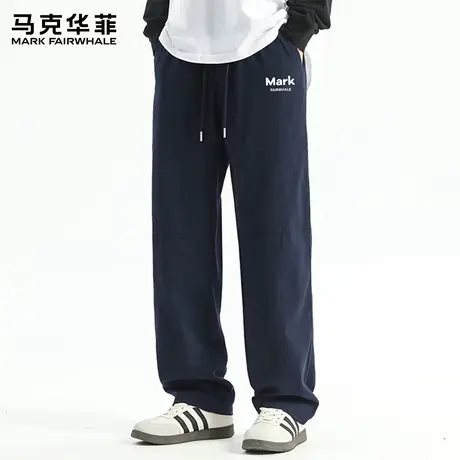 马克华菲纯棉重磅休闲裤男士2025新款夏季直筒宽松阔腿长裤子薄X商品大图