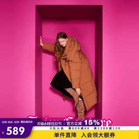 Juicy Couture橘滋春夏新款女装上衣外套90白鸭绒长款羽绒服女图片