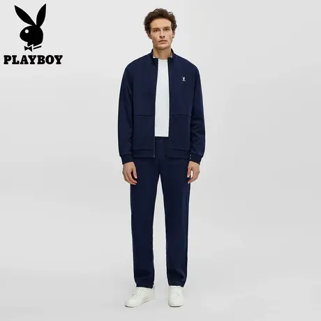 花花公子立领拉链开衫针织衫百搭夹克外套运动休闲裤套装2025春季图片