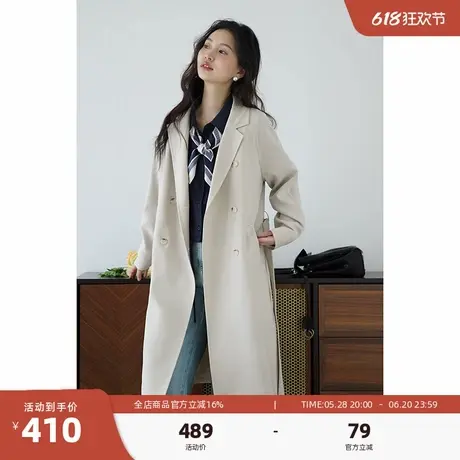 嘉茱莉2025新款经典风衣女长款英伦风宽松外套高级感春秋百搭上衣商品大图