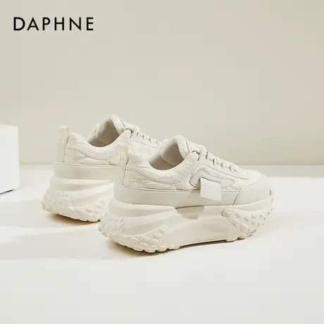 Daphne达芙妮 小个子穿搭~厚底老爹鞋女真皮轻便小白鞋时尚休闲鞋商品大图