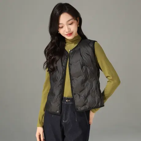 轻薄羽绒马甲女短款秋冬内搭2024新款冬季加绒内胆外穿坎肩背心冬商品大图