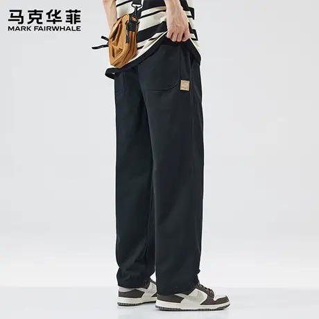 马克华菲纯棉休闲裤男士直筒裤2025新款美式工装运动裤子男款夏X商品大图