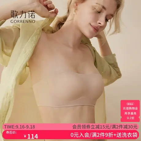 无痕抹胸内衣女小胸聚拢薄款裹胸性感无肩带防滑收副乳文胸罩礼服商品大图