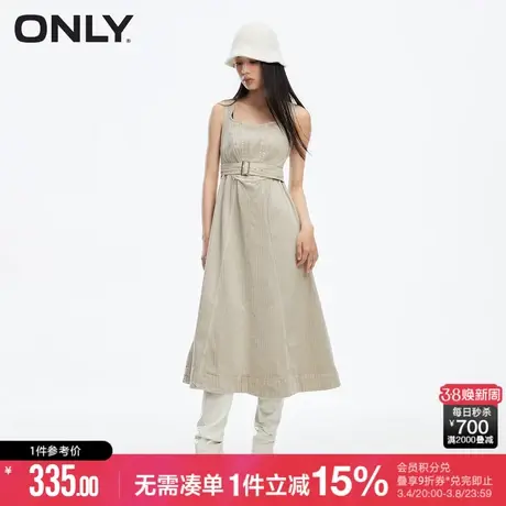 ONLY冬季时尚潮流A字中长款牛仔吊带连衣裙女|123442016商品大图