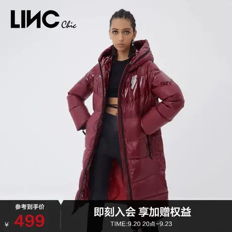 LINCCHIC金羽杰羽绒服女防风连帽长款羽绒服女冬季外套2044274图片