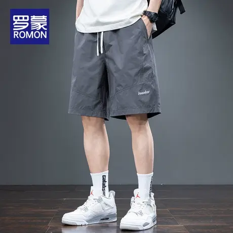 罗蒙冰丝短裤男士夏季薄款宽松速干五分裤子男款夏天运动工装中裤图片