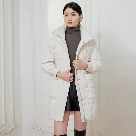 希区瑞普泡芙冬装新款宽松显瘦口袋中长款高级感羽绒服商品大图