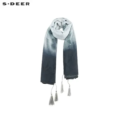sdeer圣迪奥休闲晕染渐变流苏围巾S20483793图片