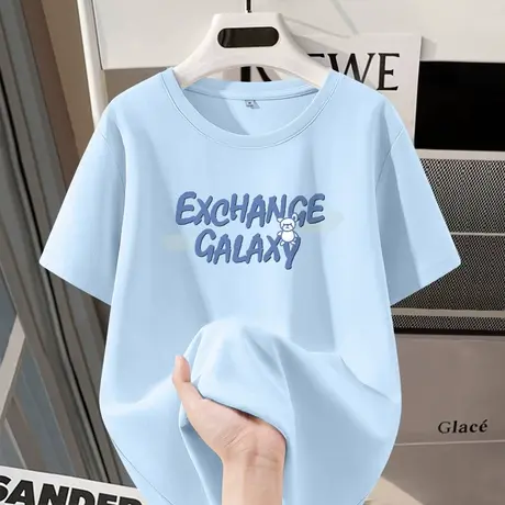 KWV真维斯纯棉短袖t恤女夏2025新款女士半袖胖mm大码女装上衣女夏商品大图