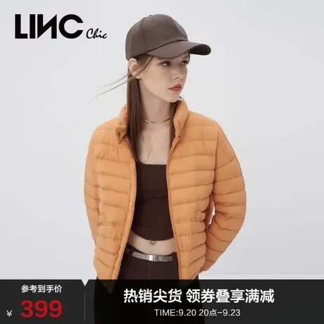 LINCCHIC金羽杰羽绒服女软奶风轻薄短款羽绒服女外套Y22801355Y商品大图