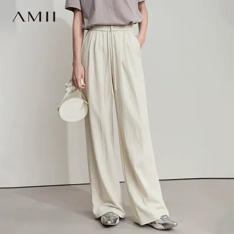 AMII【韩版直筒裤】韩版慵懒休闲宽松阔腿休闲长裤女直筒裤商品大图