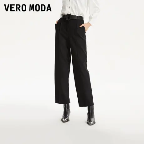 Vero Moda奥莱休闲裤女秋冬新款中腰九分萝卜西装裤宽松通勤百搭商品大图
