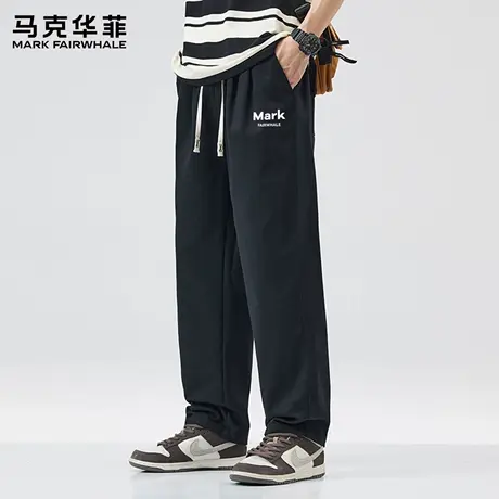 马克华菲纯棉休闲裤男士2025新款夏季美式复古阔腿男生工装裤子X商品大图