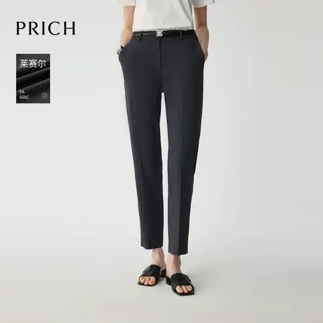 【超能小太阳】PRICH莱赛尔时尚商务西装小脚裤2025夏新款长裤女商品大图