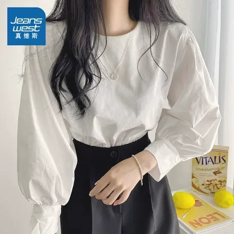 LE真维斯女装 2025春季新款 女装衬衫休闲简约时尚通勤百搭上衣商品大图