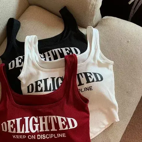 美式复古带胸垫吊带背心女内搭外穿夏季泰式小众辣妹抹胸无袖上衣图片