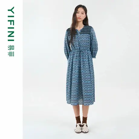 [专柜同款]易菲X型中袖连衣裙商品大图