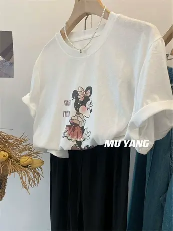 你的小可爱 ~珍珠裙子米妮公主薄款短袖T恤女韩国卡通百搭上衣潮图片