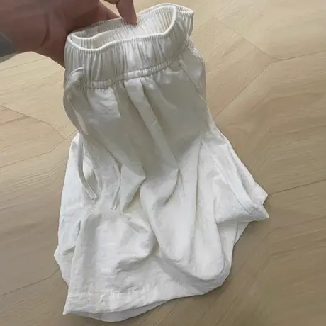 白色高腰休闲阔腿短裤女夏季宽松韩版百搭居家外穿运动沙滩热裤潮商品大图