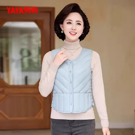 鸭鸭羽绒马甲女士内穿羽绒服中老年短款内胆背心妈妈装秋冬马夹XD商品大图