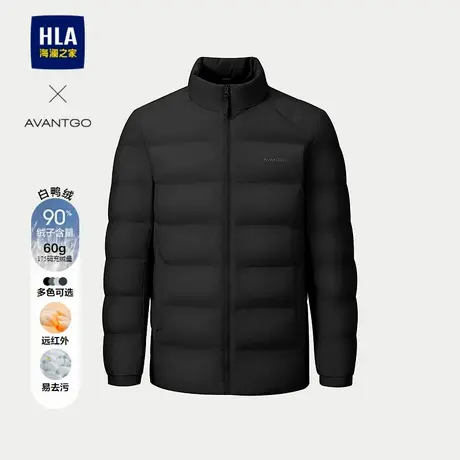 HLA/海澜之家轻商务经典系列羽绒服25秋冬新易去污石墨烯外套男商品大图